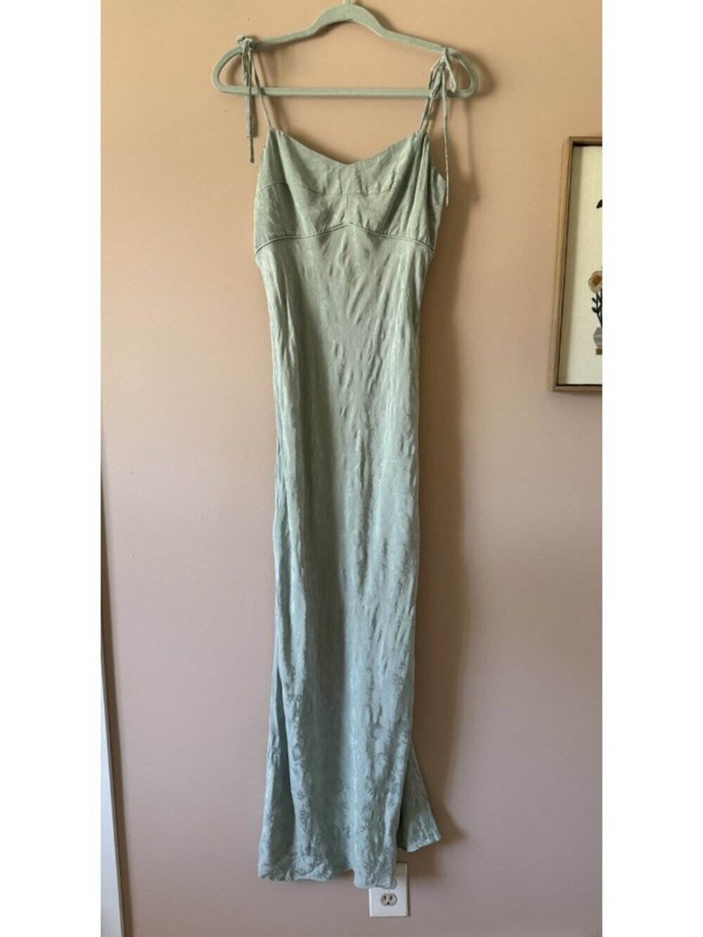 Altar’d State Green Paisley Aline Slip Maxi Dress Fairy Romantic Feminine Y2k L